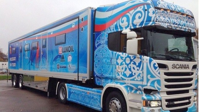 russia ski truck